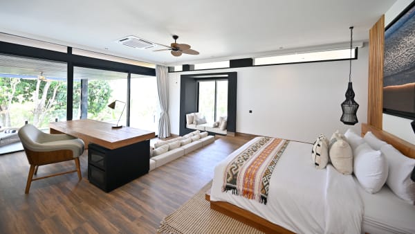 Elite Havens - Villa Nica Bali Indonesia - Spacious master bedroom with lounge and study